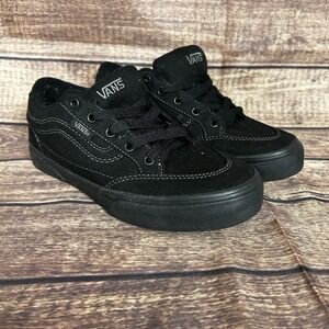 Vans Bearcat Youth Skating Shoes - Black Canvas Sneakers US Youth 2.0